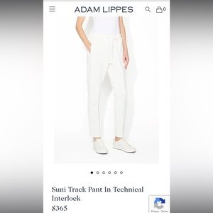 White Adam Lippes Franger Suni track pant